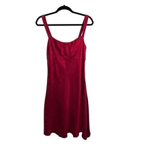 Vintage Ann Taylor Y2K Red Satin Sleeveless Cocktail Romantic Fairy Mini Dress